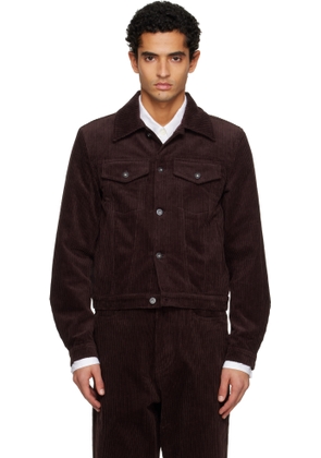 TONYWACK Burgundy Corduroy Trucker Jacket