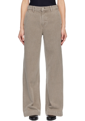 mfpen Beige Straight Cut Jeans