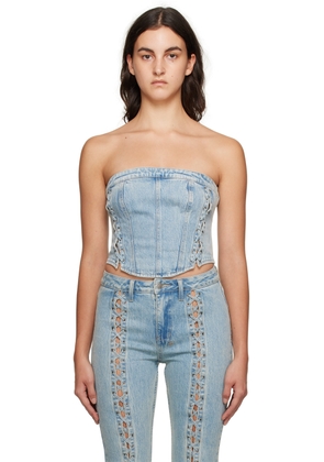 Ksubi Blue Soho Dove Denim Corset