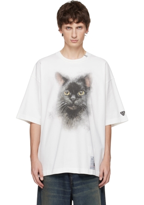 Maison MIHARA YASUHIRO White Cat Printed T-shirt