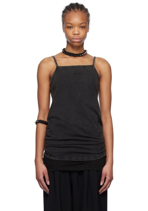 We11done Black Layered Sleeveless Tank Top