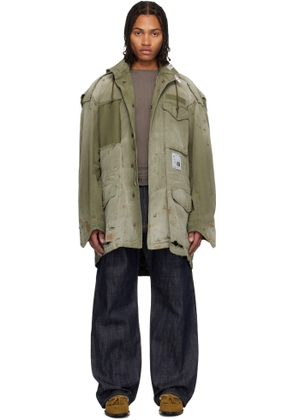 Maison MIHARA YASUHIRO Khaki Distressed Field Coat