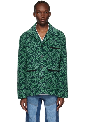 Marine Serre Green & Navy Towels Jacket