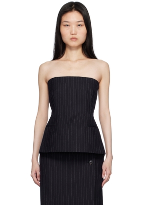 CO Navy Tailored Bustier Top