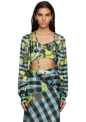 Ottolinger Blue Lemon Gingham Blouse