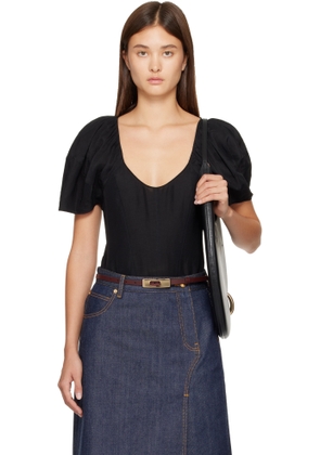 Tory Burch Black Scoop Top