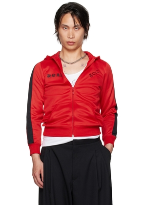 LU'U DAN Red CLOT Edition Zip Shrunken Hoodie