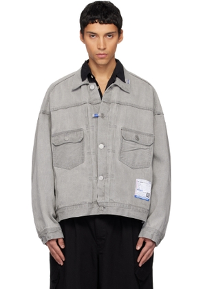Maison MIHARA YASUHIRO Gray Bleached Denim Jacket
