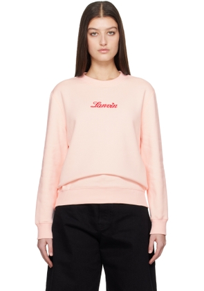 Lanvin Pink 'Lanvin' Embroidered Sweatshirt
