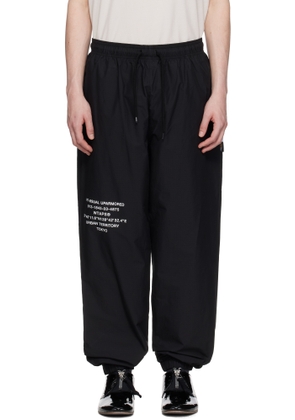 WTAPS Black SPST2002 Lounge Pants