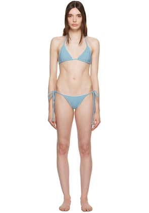 Frankies Bikinis SSENSE Exclusive Blue Tia & Mackenzie Bikini