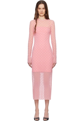Givenchy Pink Monogram 72 Tulle Midi Dress