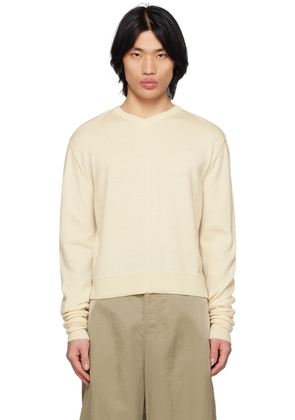 Birrot Off-White Cutout Sweater