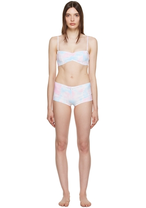 Frankies Bikinis SSENSE Exclusive White & Pink Cleo & Genevieve Bikini