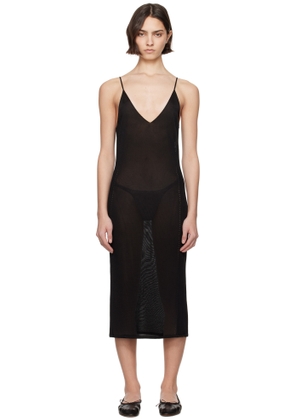 High Sport Black Slinky Gabe Midi Dress
