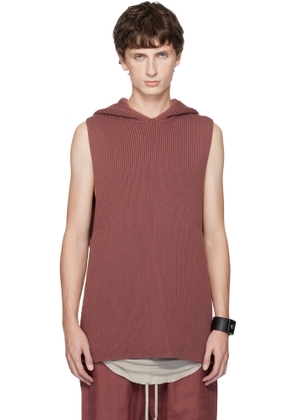 Rick Owens Pink Concordians Ribbed Hoodie