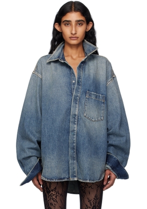 Balenciaga Blue Faded Denim Shirt