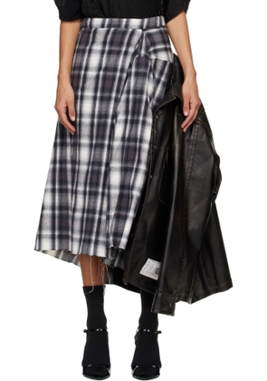 Maison MIHARA YASUHIRO Black & Gray Transform Coated Jacket Midi Skirt