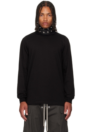 Rick Owens Black Concordians Short Crewneck LS T-shirt