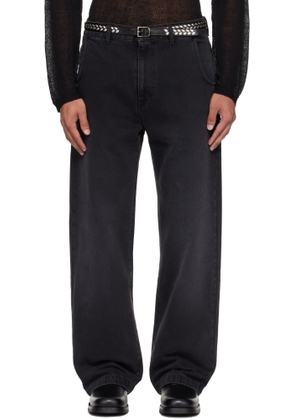 mfpen Black Straight Cut Jeans