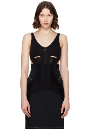 Rick Owens Black Hollywood Tanja Long Tank Top