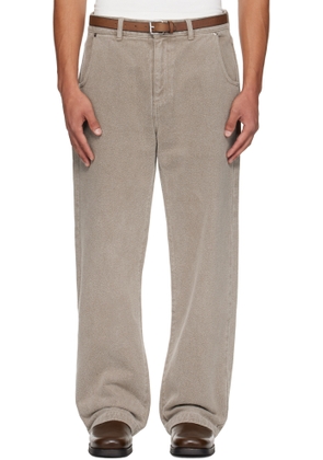 mfpen Taupe Straight Cut Jeans