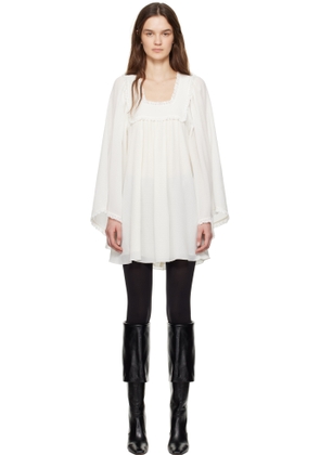 Chloé White Fluid Minidress
