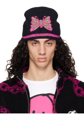 Chopova Lowena Black Cyber Butterfly Beanie