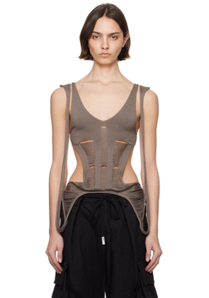Rick Owens Gray Hollywood Tanja Long Tank Top