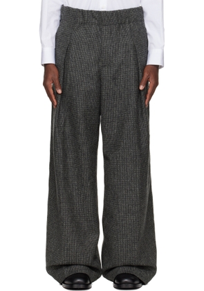 Dries Van Noten Gray Tweed Trousers
