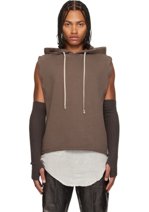 Rick Owens Gray Concordians Tunic Hoodie