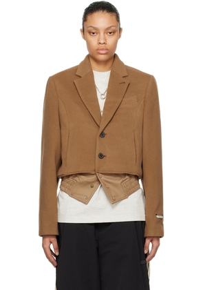 ADER error Brown Paneled Blazer