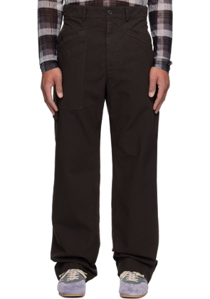 Dries Van Noten Brown Cotton Trousers