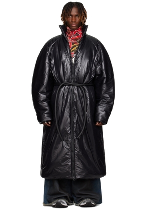 LU'U DAN Black Lowdown Wadded Coat