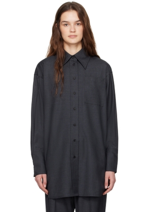 CO Gray Melange Button Down Shirt