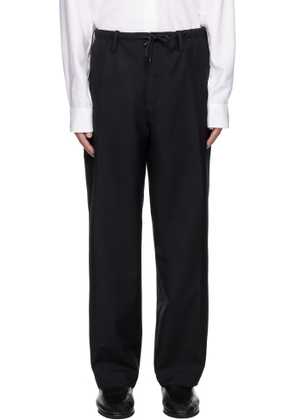 Dries Van Noten Black Drawstring Trousers