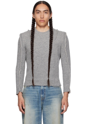 R13 Gray Flat Sleeve Sweater