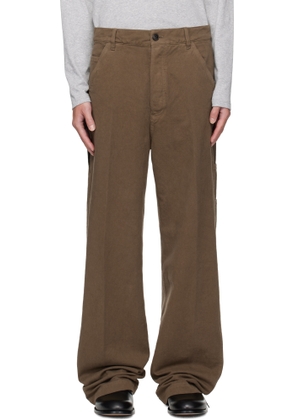 Dries Van Noten Brown Twill Trousers