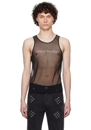 Ludovic de Saint Sernin Black Crystal Tank Top