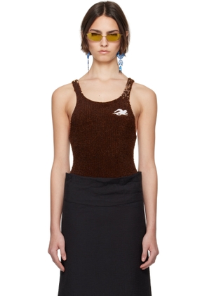 Tory Burch SSENSE Exclusive Brown Embellished Bodysuit