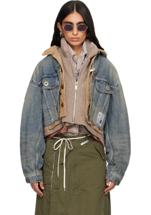 Maison MIHARA YASUHIRO Blue Triple Layered Denim Jacket