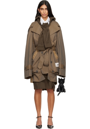 Maison MIHARA YASUHIRO Brown Reversed Front Trench Coat