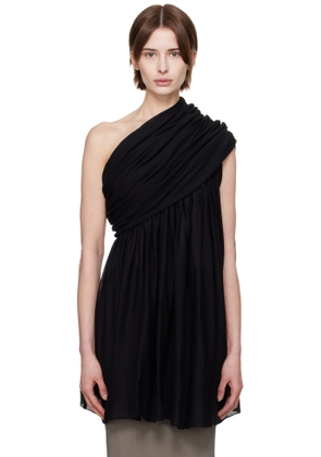 Rick Owens Black Hollywood Turbo Drape Top