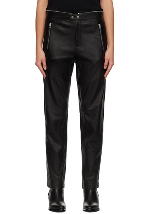 rag & bone Black Sedona Moto Leather Pants