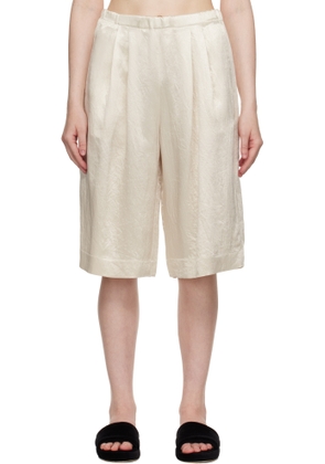 Maria McManus Off-White Flap Pocket Basketball Shorts