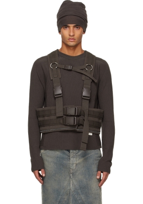 Rick Owens Brown Concordians Harness Vest