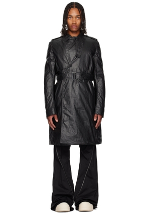 Rick Owens Black Concordians Mastrotrench Trench Coat