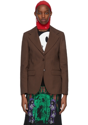 Raf Simons Brown Cotton Blazer