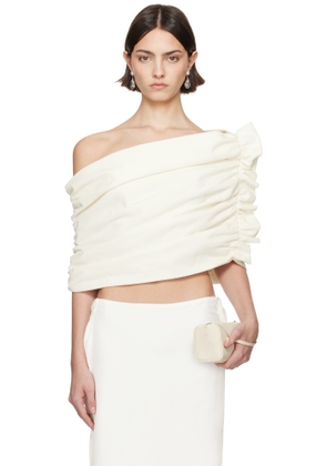 COLLEEN ALLEN SSENSE Exclusive Bridal Capsule Velvet Shawl Top