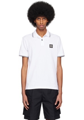Stone Island White 22S18 Polo